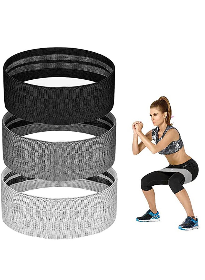 KASTWAVE Resistance Bands for Legs and Butt, Exercise Bands Workout Bands Hip Band Booty Bands Glute Bands, Fabric Resistance Bands Stretch Bands, Anti Slip Elastic Bands for Women Set of 3 - Image 1