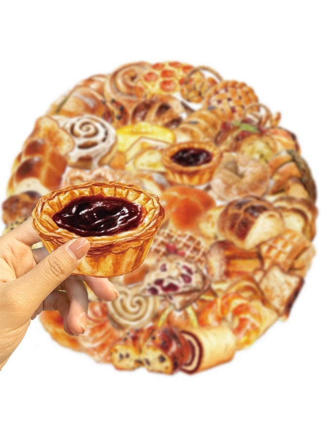 NIBEMINENT 50 Pcs Cartoon Baking Cake Bread Series Deco Kit Waterproof Stickers, High Definition Printing Bright Colors, Suitable for Laptop Skateboard Luggage Water Bottle Guitar DIY - Image 2