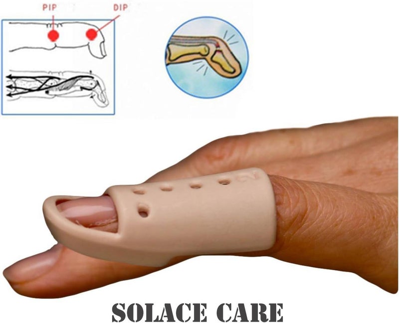 solace care دعامة إصبع ماليت الجديدة لدعم مفصل DIP من سولاس كير دعامة إصبع متقدمة قابلة للتعديل لدعم وحماية مفصل PIP من الكسور وآلام الإصابات 07 - Image 2