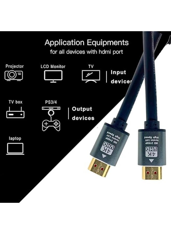 كابل HDMI عالي السرعة 4K UHD بريميوم ذكر إلى ذكر – 10 متر - Image 2