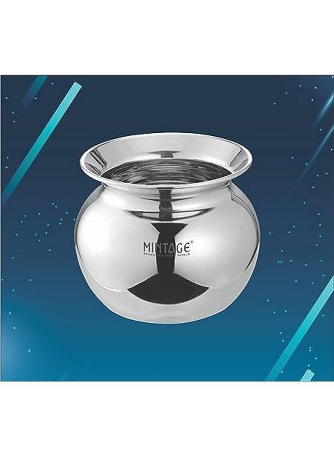 Mintage لوتا مينيج ستيل للعبادة لوتا لشرب الماء من الفولاذ المقاوم للصدأ ثقيلة دائرية لوتا كلاش كوب ماء حليب شاي لوتيا ماء | وعاء ماء لوتيا للعبادة للمنزل والمطبخ - Image 4