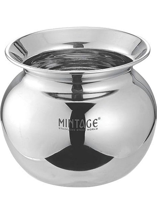 Mintage لوتا مينيج ستيل للعبادة لوتا لشرب الماء من الفولاذ المقاوم للصدأ ثقيلة دائرية لوتا كلاش كوب ماء حليب شاي لوتيا ماء | وعاء ماء لوتيا للعبادة للمنزل والمطبخ - Image 1