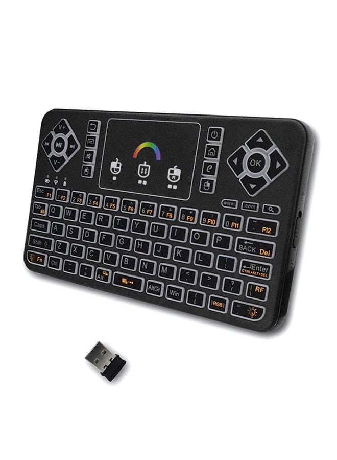 NIBEMINENT Wireless Keyboard Remote Control With Touchpad For Smart TV Black