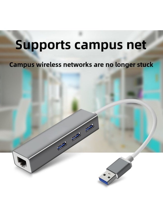 USB Network Cable Converter 3.0HUB Wired Gigabit Network Card Usb-c To Rj45 Driver-free Network Port Hub-Number Of Interfaces:Type-c3.0 Gigabit Silver - Image 5