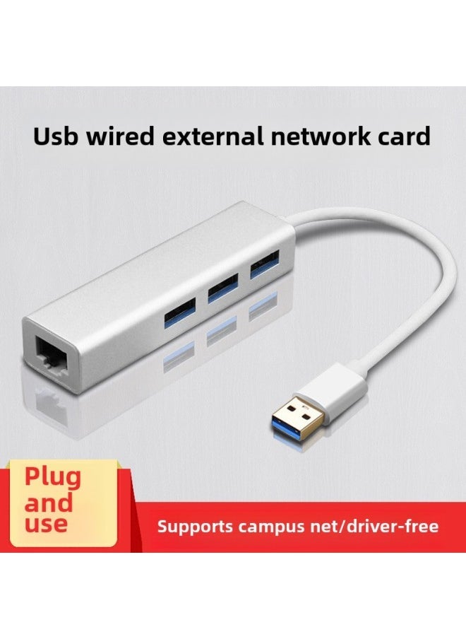 USB Network Cable Converter 3.0HUB Wired Gigabit Network Card Usb-c To Rj45 Driver-free Network Port Hub-Number Of Interfaces:Type-c3.0 Gigabit Silver - Image 2