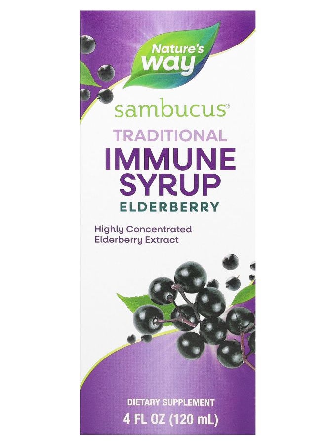 Nature's Sambucus Traditional Immune Syrup Elderberry 4 fl oz (120 ml) 