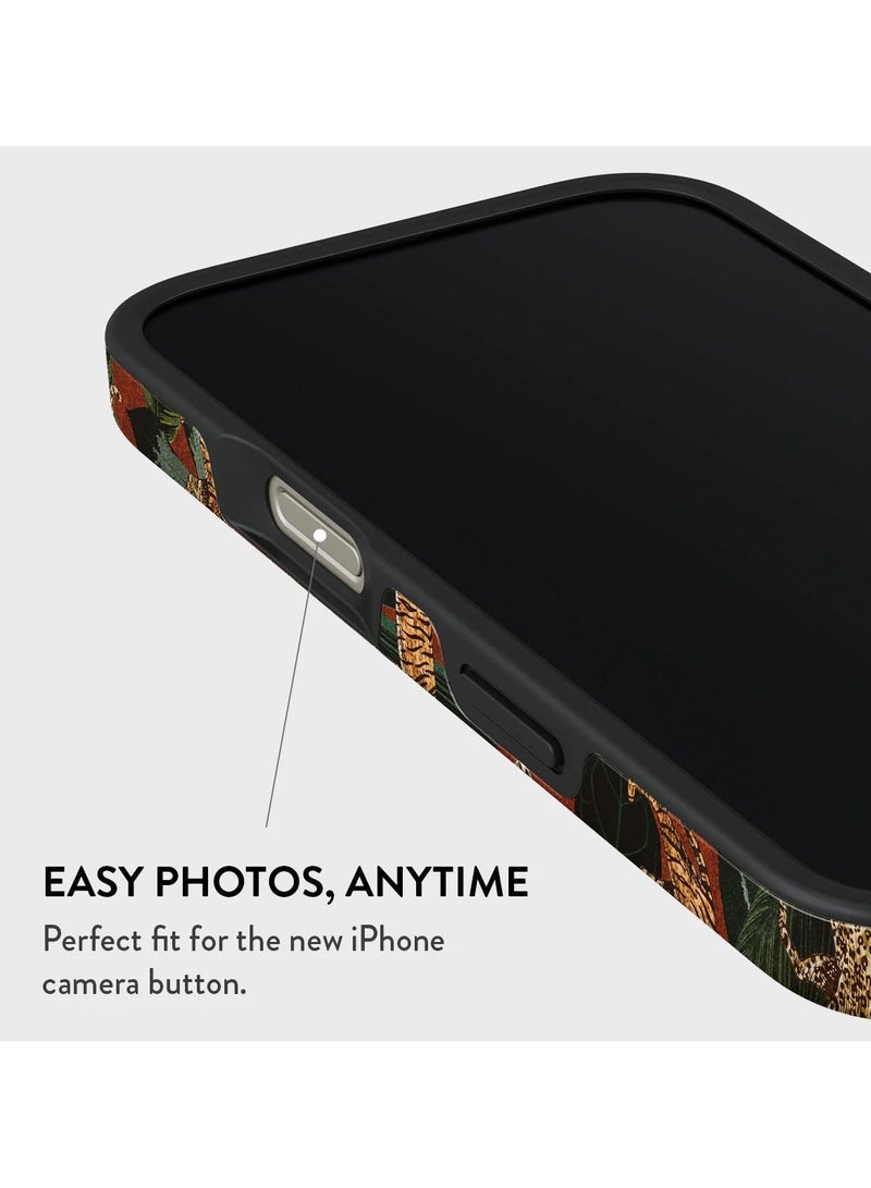 BURGA iPhone 16 pro Case, 2 Piece Hard Shell + TPU Silicone Interior, Shock Absorption, All Port Accessible, Raised Bezel For Screen & Camera Protection, Never Fading HQ Print,leopard print - Image 5