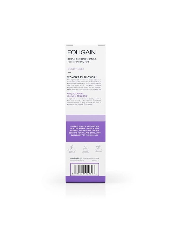 FOLIGAIN Triple Action Conditioner For Thinning Hair, Volumizing Conditioner for Women, 8 Fl. Oz. - Image 2