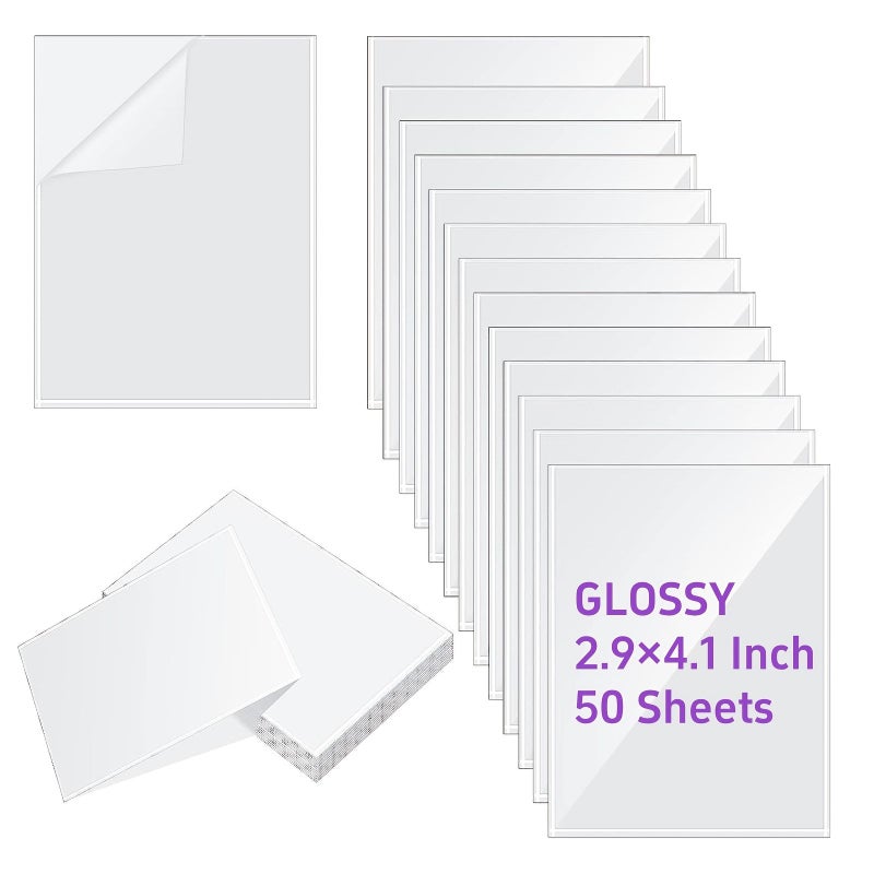 50 Sheets Glossy Self Adhesive Laminating Sheets 2.9x4.1 Inch No Heat Peel And Stick Lamination Paper For Photos And Documents No Machine Needed - Image 5