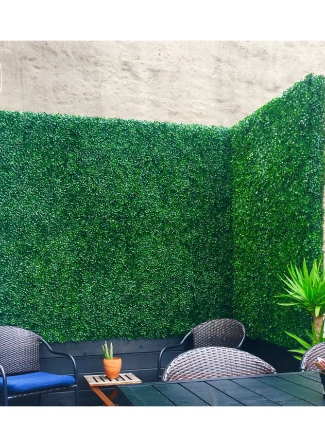 HOME TASTE - Artificial Green Wall Fence – Lifelike Faux Grass Panels for Villa, Garden & Home Privacy, Indoor/Outdoor Decor (6 Pieces) - Image 1