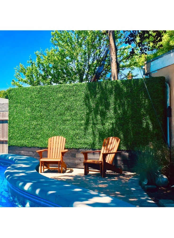 HOME TASTE - Artificial Green Wall Fence – Lifelike Faux Grass Panels for Villa, Garden & Home Privacy, Indoor/Outdoor Decor (6 Pieces) - Image 1