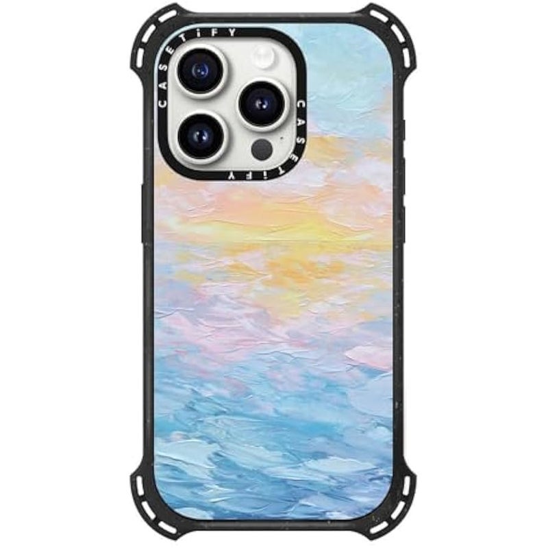 Casetify Bounce iPhone 15 Pro Case 【6X Military Grade Drop Tested / 21.3ft Drop Protection/Compatible with Magsafe】 - Atlantic Ocean Sunrise - Triple Black - Image 3