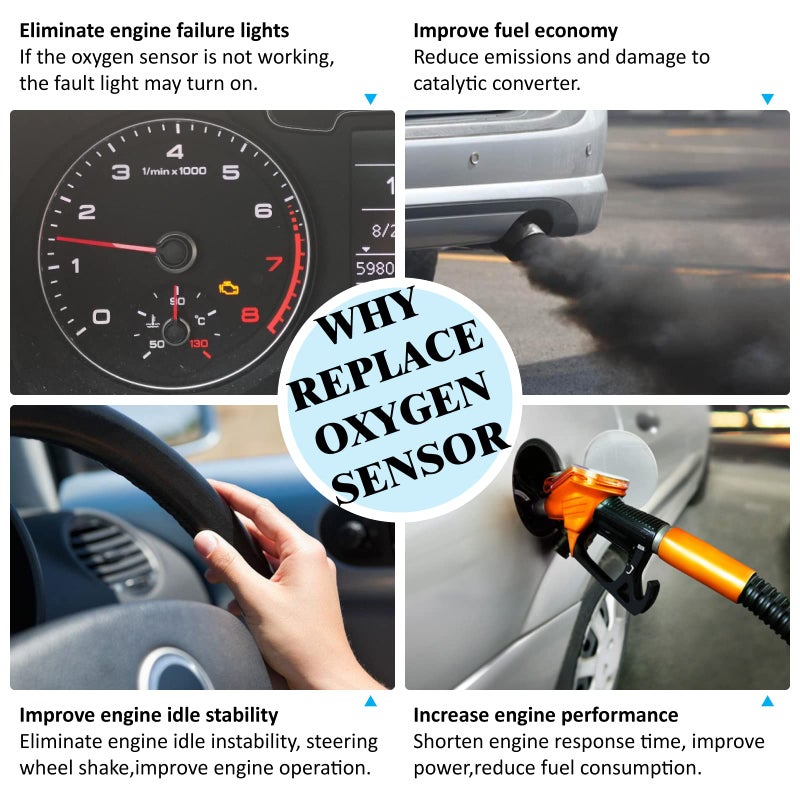 DOSKJOK 234-4162 O2 Oxygen Sensor Upstream Downstream Compatible with Tacoma 2.4L 2.7L 3.4L Tundra 00-02 4Runner Pickup Sequoia T100 2.7L L4 95-98 2Pcs - Image 3