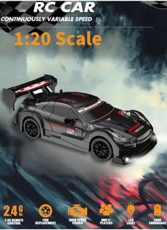 هارفستوي سيارة سباق RC بمقياس 1:20، 30 كم/ساعة، دفع رباعي، 2.4 جيجا هرتز، سيارات تحكم عن بعد مع إضاءة LED، سباق و4 عجلات سباق، سيارات سباق RC عالية السرعة، هدية للأولاد والبنات والأطفال  - Image 5