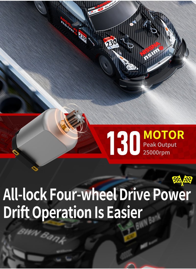 Harvestoy 1:20 Scale RC Drift Car, 30KM/H 4WD 2.4GHz Remote Control Cars with LED Light, Racing and 4 Drifting Wheels,  High Speed RC Racing Cars Toy Gift for Boys, Girls, Kids  - Image 3