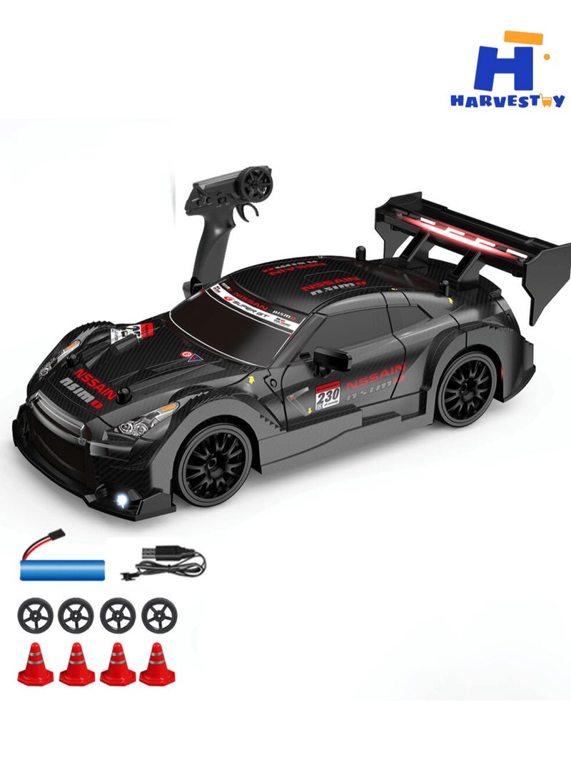 Harvestoy 1:20 Scale RC Drift Car, 30KM/H 4WD 2.4GHz Remote Control Cars with LED Light, Racing and 4 Drifting Wheels,  High Speed RC Racing Cars Toy Gift for Boys, Girls, Kids  - Image 1