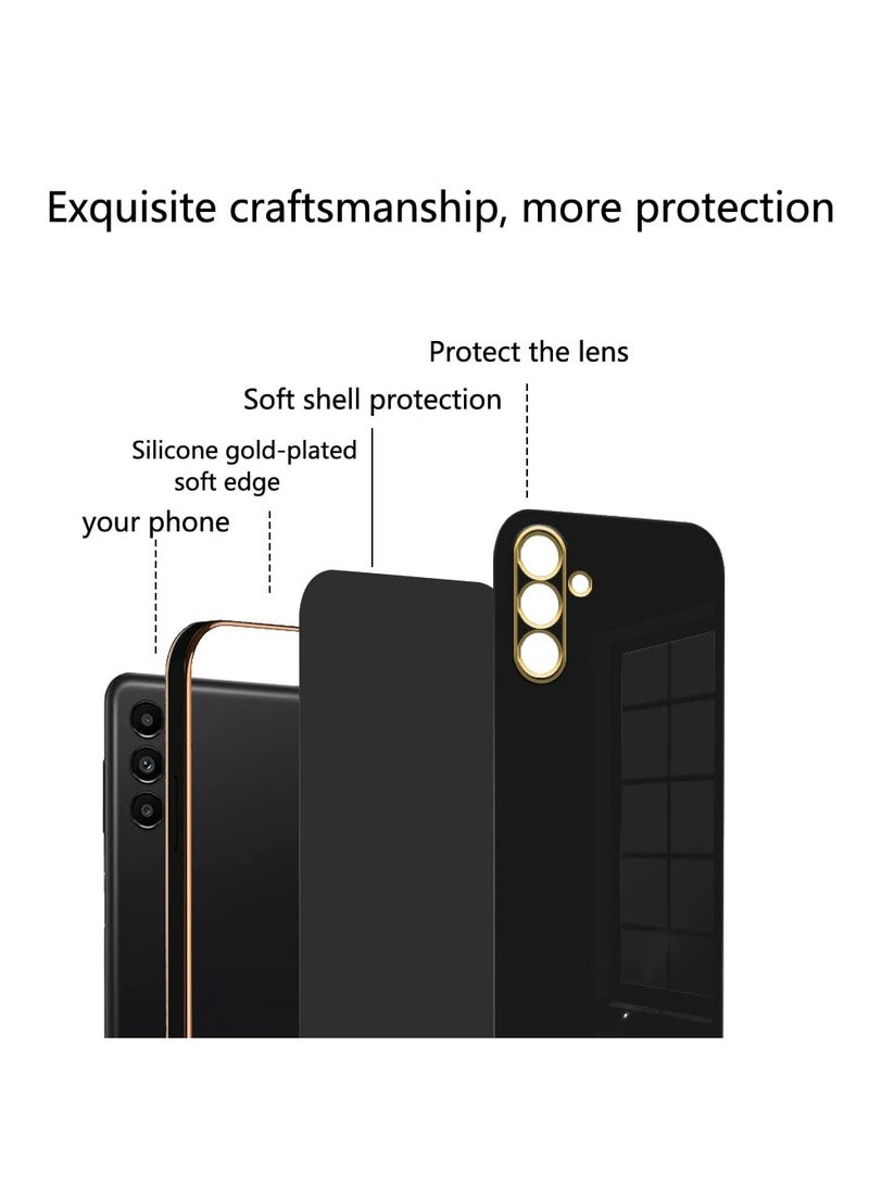 Samsung Galaxy A24 4G Black Mobile Phone Case Cover, Luxury Plating Soft Back Cover, Raised Full Camera Protection - Image 5