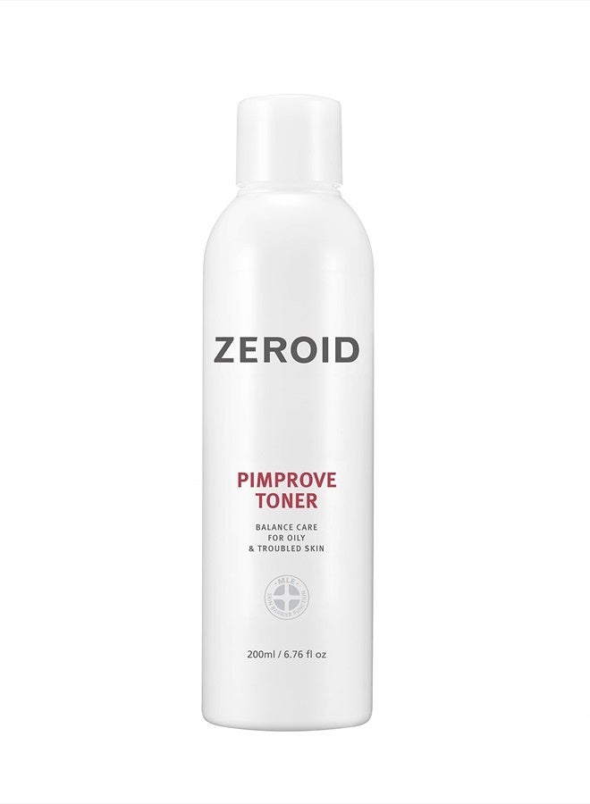 zeroid Pimprove Toner Korean Dermocosmetic Balanced Care for Oily & Troubled Skin (200 mL) - Image 1