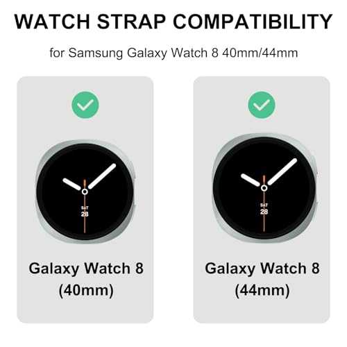 Alociaga Bling Band with Case Compatible for Samsung Galaxy Watch 8 40mm 44mm, Women Diamond Butterfly Metal Bracelet Rhinestone Strap with Protector Case(Rose Gold, 40mm) - Image 2