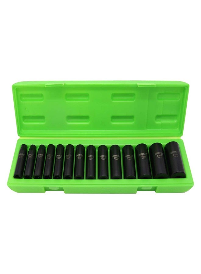 GRIP 73560 1/2-Inch MM Deep Impact Socket Set, Black Oxide, 15-Piece - Image 1