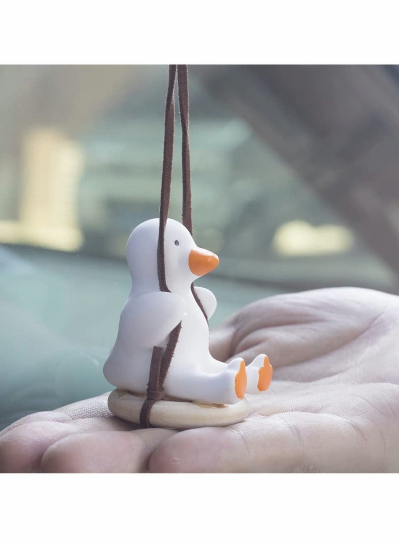 Zikra Car Rearview Mirror Hanging Accessories, lovely Swing Duck Car Interior Ornament Mirrors Funny Decoration - Image 4
