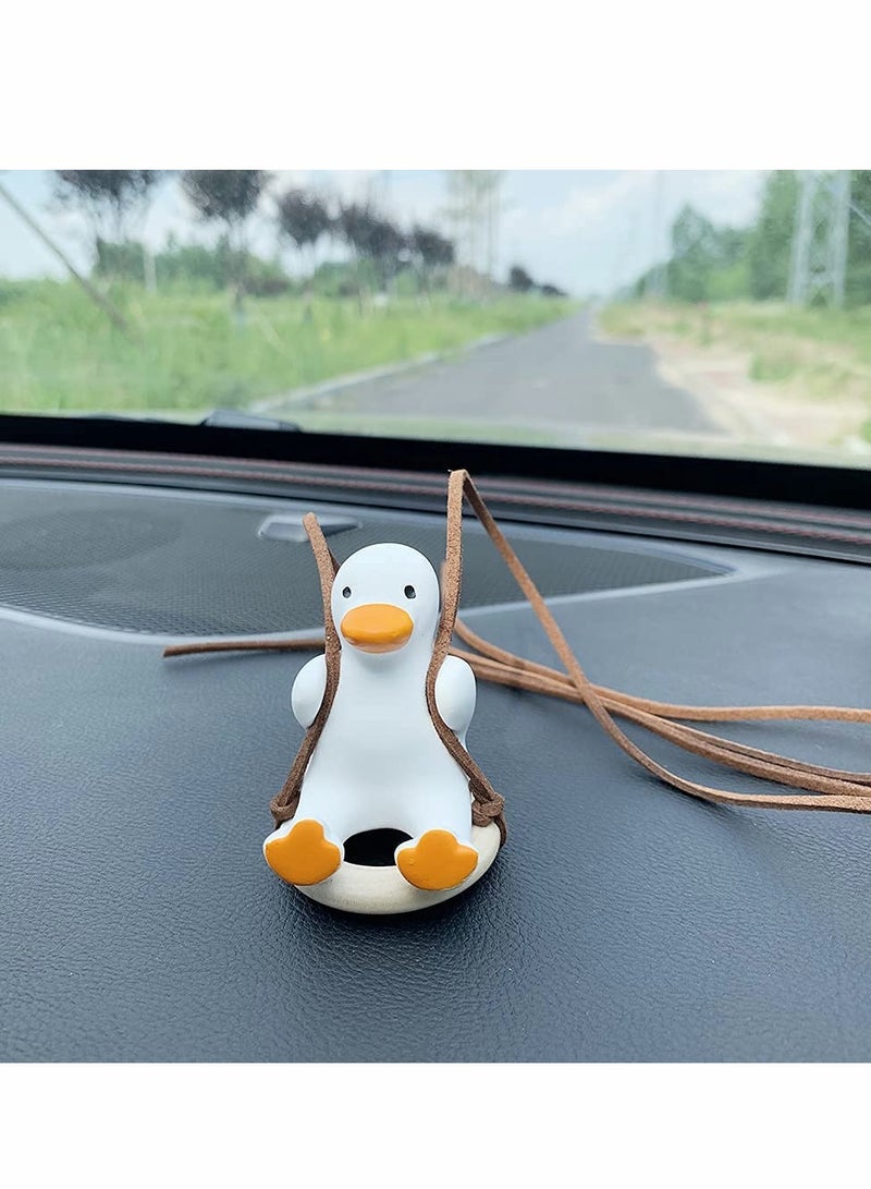 Zikra Car Rearview Mirror Hanging Accessories, lovely Swing Duck Car Interior Ornament Mirrors Funny Decoration - Image 2