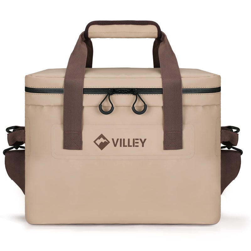 VILLEY 20L Insulated Cooler Bag with Padded Top Handle Removable Shoulder Strap and Sufficient Capacity for 30 Cans of 12 oz Drinks - Image 2
