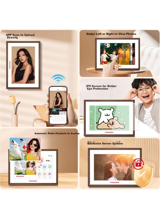 Thomson 10.1-inch Digital Photo Frame 32gb Touchscreen Smart Digital Frame Photo Display Custom Logo Corporate Gift Parents Present 1002p - Image 2