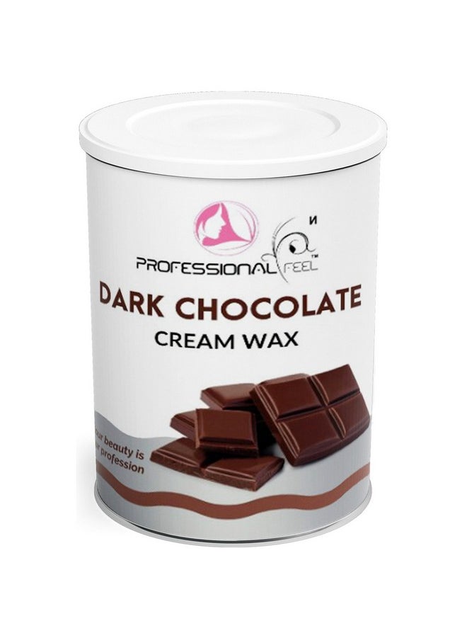 professional feel - Dark Chocolate Cream Wax With Wax Strips, Hydro Soluble Wax For Face, Upper Lips, Arms, Legs, Bikini Line, Underarms And Full Body (800 Grams) - Image 1