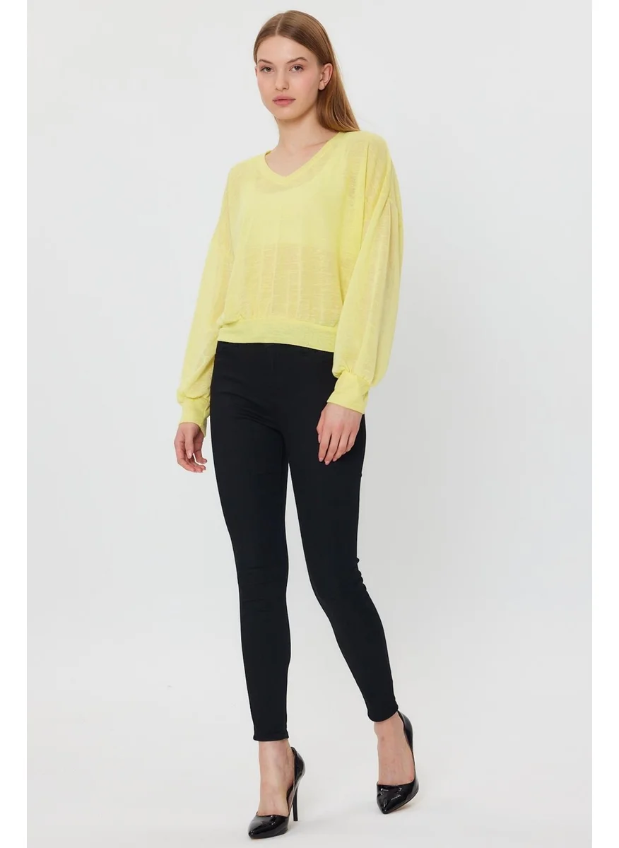 Alexander Gardi V-Neck Bat Sleeve Blouse (B21-30505)