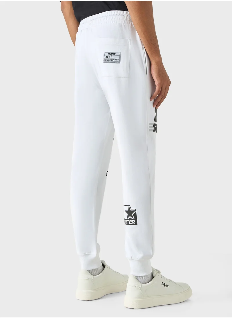 ستارتر Logo Embossed Flexi Waist Relaxed Fit Jogger