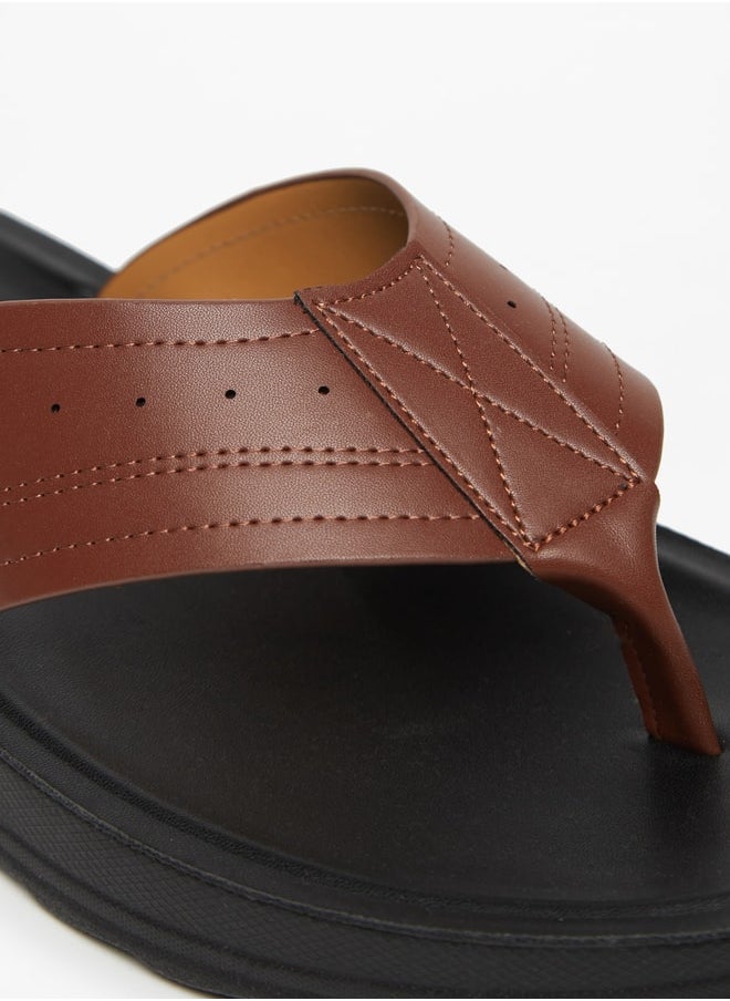 LBL by Shoexpress Men's Textured Slip-On Thong Sandals Ramadan Collection  - Image 5