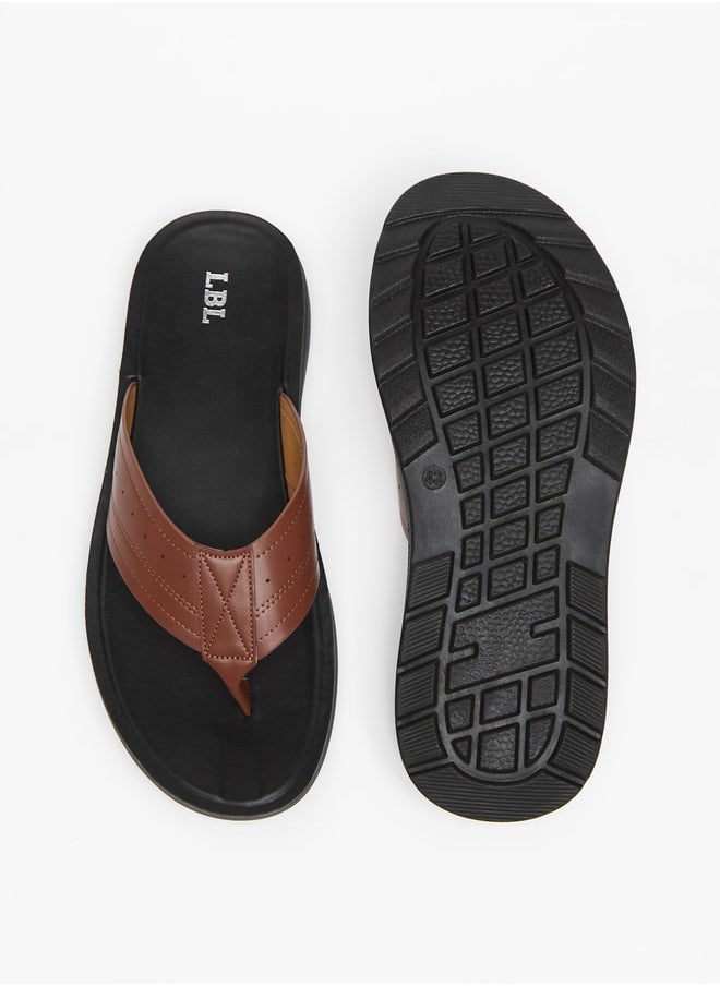 LBL by Shoexpress Men's Textured Slip-On Thong Sandals Ramadan Collection  - Image 4
