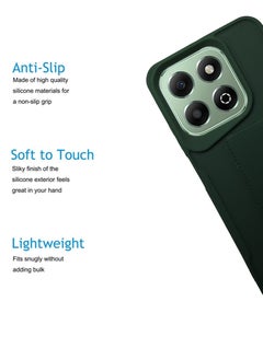 Waldic غطاء حماية خلفي من السيليكون بحلقة معدنية لهاتف Infinix Hot 12 Play - أسود  - Image 2