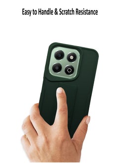 Waldic غطاء حماية خلفي من السيليكون بحلقة معدنية لهاتف Infinix Hot 12 Play - أسود  - Image 3
