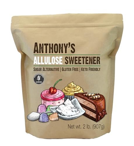 Anthony's Allulose Sweetener, 2 lb, Batch Tested Gluten Free, Keto Friendly Sugar Alternative, Zero Net Carb, Low Calorie - Image 1