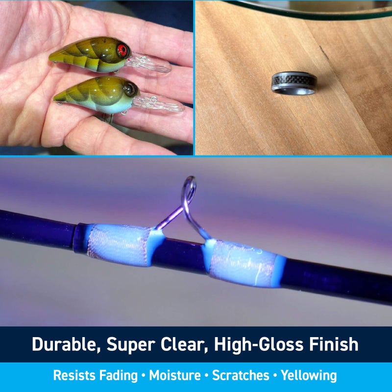TotalBoat 200g UV Cure Clear Acrylic Resin Kit with UV Flashlight for DIY Jewelry Making, Crafts, and Protective Coatings - Image 5