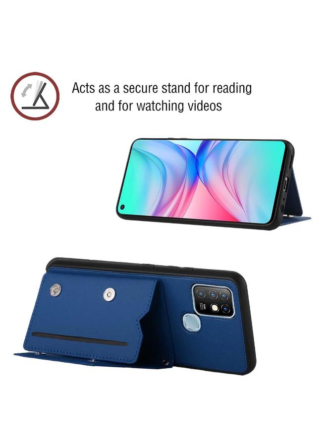 اس-توب جراب لهاتف Infinix Hot 10 مصنوع من الجلد PU + TPU + PC - Image 4