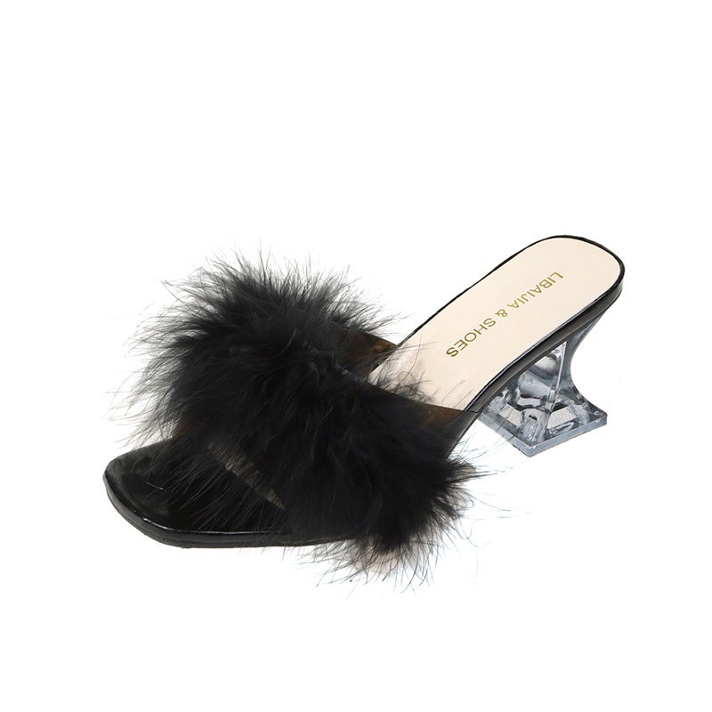 Foreign Trade 2022 Summer New Maomao Banquet High Heels Women''s Thin Heel Sexy Casual Sandals for Women - Image 1