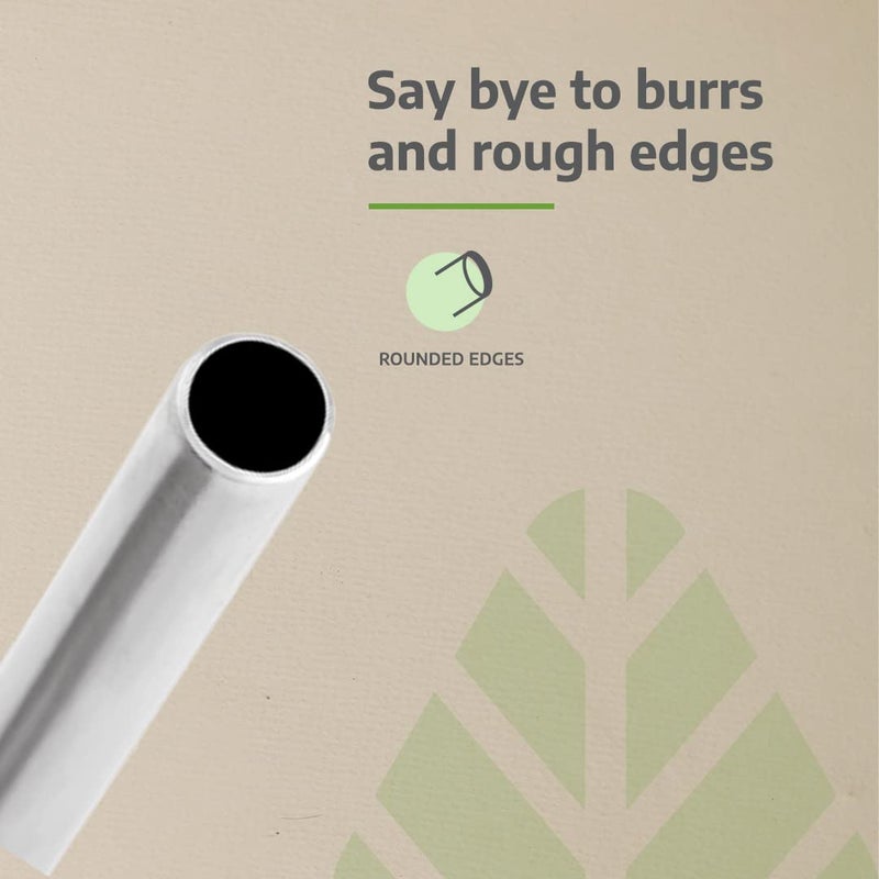 Rusabl Stainless Steel Straws (Pack of 4, Silver) for Kids & Adult with Cleaning Brush, Reusable Metal Straws in Jute Pouch - Image 5