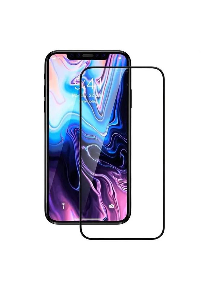 ديفيا Van Entire View Full Twice واقي شاشة زجاجي مقوى لهاتف iPhone 12 5.4 بوصة - أسود