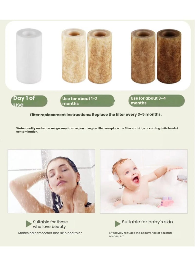 مجموعة من 10 فلاتر دش، فلتر رأس الدش بالأيونات، خراطيش فلتر قطن PP، فلتر تليين المياه العسرة لرؤوس الدش اليدوية والثابتة، يزيل الكلور والشوائب - Image 4