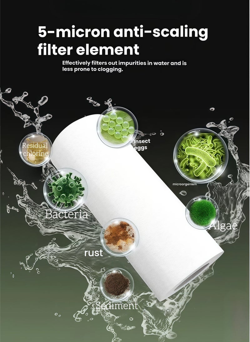 Set of 10 Shower Filters, Ion Shower Drops Head Filter, PP Cotton Replacement Cartridges, Hard Water Softener Filter for Handheld & Fixed Shower Heads, Removes Chlorine & Impurities - Image 2