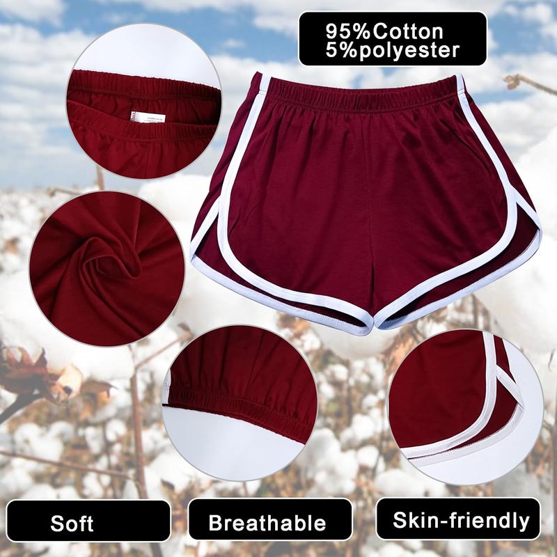 Cameway Store 4 Pack Women's Cotton Yoga Dance Short Pants Sport Shorts Summer Athletic Cycling Hiking Sports Shorts - Image 3