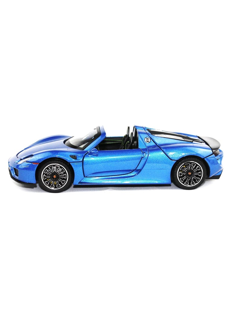 MSZ Porsche 918 Spyder 1:24 With Pull Back Simulation Sound Light Doors Opened Collectible Kids Toys  - Image 3