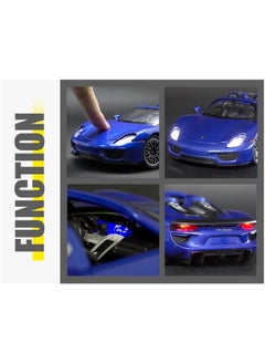 MSZ Porsche 918 Spyder 1:24 With Pull Back Simulation Sound Light Doors Opened Collectible Kids Toys  - Image 5