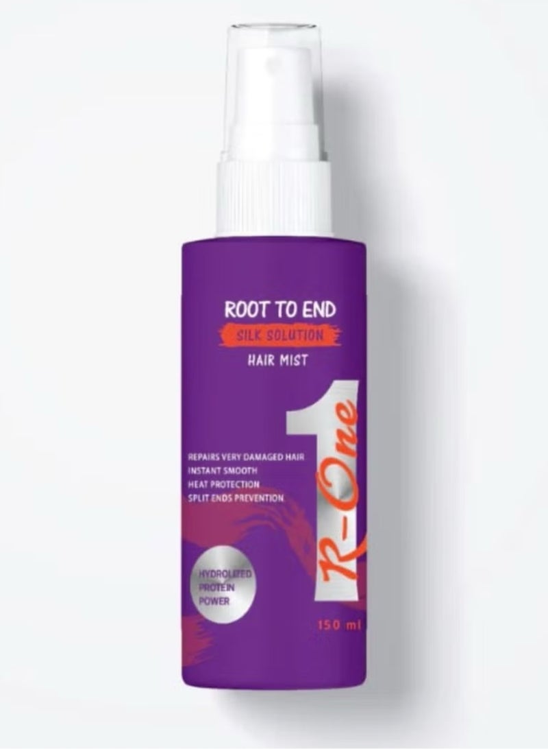 ROOT TO END Hair Mist - Leave-In Silk Solution For Damaged Hair-Heat Protection & Split Ends Repair - 150ml