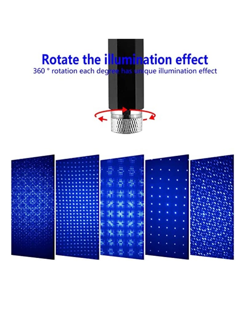 LEDCARE USB Star Projector Night Light, Portable Adjustable Romantic Interior Roof Lights Star Lamp Projector Decorations for Car, Ceiling, Bedroom (Violet Blue) - Image 2