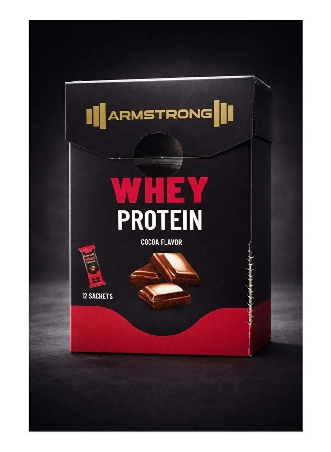 Armstrong Cocoa flavor Whey Protein 12 Sachets - Image 1