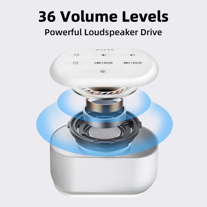 LazyNight Brown Noise Machine Sound Machine 30 Soothing Sounds White Noise Machine with 12 Night Light Colors Sleep Sound Machine for Adults Baby Kids Noise Canceling for Office Home Privacy Auto-Off Timer - Image 5